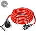 Produktbild SIMBR Schuko Verlängerungskabel 10m für den Rasenmäher/Innenbereich/Außenbereich IP44 (einsetzbar -40~70,öl- und UV-beständig) Rot