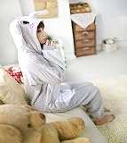 Tonwhar ® Elefant Kostüm Schlafanzug Pyjama Schlafanzug Cosplay Homewear Gr. Large, Grau - Grau - 
