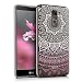 Produktbild kwmobile Hülle für LG Stylus 2 - TPU Silikon Backcover Case Handy Schutzhülle - Cover klar Indische Sonne Design Rosa Weiß Transparent