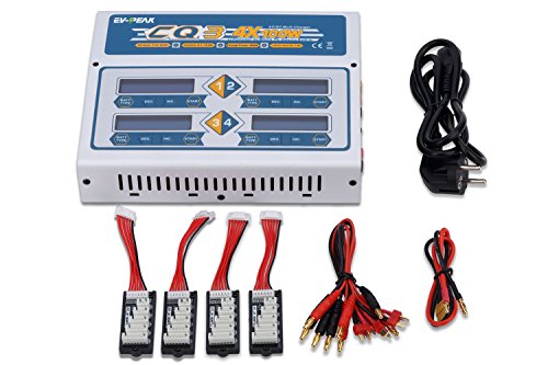 EV-Peak 100W x 4 CQ3 RC Balance Lipo Battery Charger Nimh Nicd lithium Battery Charger Discharger with Digital LCD Screen