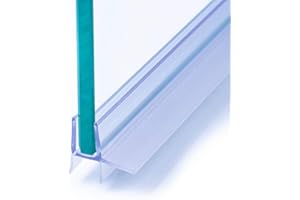 IEGAR Guarnizione 100Cm Sottoporta Trasparente 2a Generazione Profilo Doppia Aletta Ricambio Box Doccia In Vetro Con Porta Battente o Scorrevole Universale Per Vetri 4mm/5mm/6mm Con Gocciolatoio