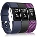 Produktbild Onedream Kompatibel für Fitbit Charge2 Charge 2 Armband Damen Sport Schwarz Pflaume Blau