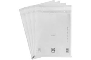 LOGIC PACK Lot de 50 Enveloppe Bulle Enveloppes matelassées K10 370 x 480 mm Enveloppes de protection pour expédition, enveloppes blanches autocollantes, pour le format DIN A3
