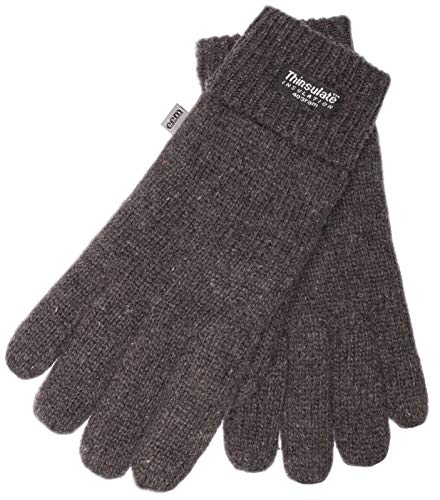 EEM - Guantes de punto para mujer con forro térmico Thinsulate -  Gris -  Small