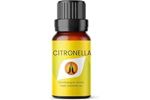 AROMA ENERGY Citronella Essential Oil, 10ml | Summer Essential Oils Fragrance for Diffuser for Home, Candle Making, Mosquito Insect Repellent Sprays, Garden Burners | Pure, Natural, Vegan, Made in UK