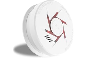 RUAN 9V Battery Photoelectric Smoke Alarm With 10 Years Life Smoke Detector with Test Button 5 year battery 1 Pack