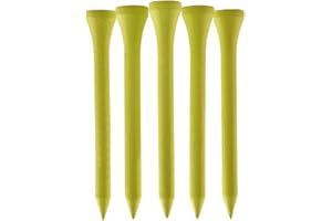 TH GOLF Lot de 100 tees de golf en bambou | Plusieurs couleurs et tailles | Tees de golf Castle | Tees de golf standard | Tees de golf en bambou respectueux de l'environnement et durable