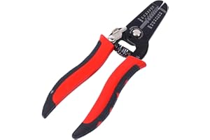 Okaywork Pinza Spelafili Automatica,Spellafili Pinza,Pinze Spelafili per Elettricisti,Spellafili Multifunzione per Elettricista per Spelatura,Taglio e Crimpatura per Cavi 0,6-2,6 mm 22-10 AWG,180 mm
