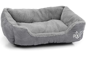 Beeztees 2069442 Baboo Panier pour Chat Gris 48 x 37 x 18 cm