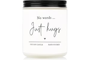 Leebbsin Sympathy Gift- No Words Just Hugs Candle Handmade Lavender- Bereavement/Thinking of You Gifts, Condolence/Cheer Up/Get Well Soon Gifts for Women Men, Comfort, Hug Gift, 7oz