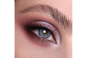 GLAMLENS lentillas de color - bleu Tenerife Blue + contenedor. 1 par (2 piezas) 90 Días Sin Graduación 0.00 dioptrías blandos Lentes de contacto bleu de hidrogel de silicona s