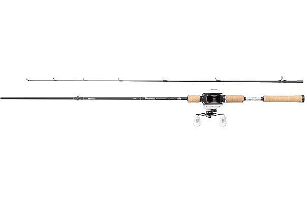Abu Garcia Max Pro Ensemble Canne et Moulinet Casting pour la Pêche des Carnassiers au Leurre en Eau Douce, pêche en rivière, pêche au leurre, brochet - Perche - Sandre, Unisexe, Blanc