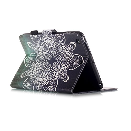 iPad Mini 3 Hülle, Deenor Colorful Painting and Stylish Drawing Wallet Case Book Style PU Leder Flip Protective Stand Flip Schutzhülle Hülle für Apple iPad Mini 1/2/3 Generation. (Retro pattern) - 6
