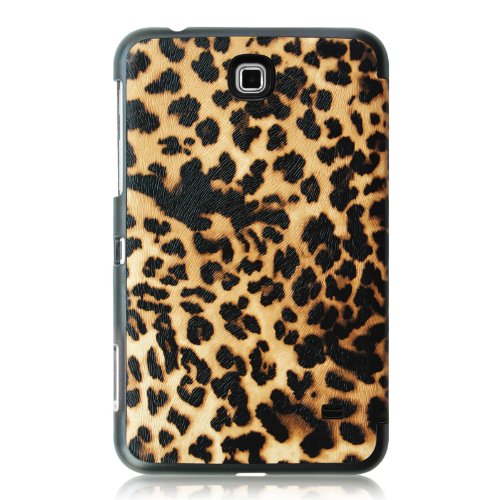 Fintie Samsung Galaxy Tab 4 7.0 Hülle Case – Ultra Schlank Schutzhülle Superleicht Ständer Smart Shell Tasche Etui Cover Für Samsung Galaxy Tab 4 7.0 (7 Zoll) T230 T235 Tablet, Leopard Braun - 3