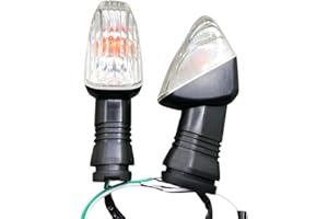 Yecnecty Para Kawasaki Ninja ZX-6R 1000 KLE 500/650 VERSYS Z750S KLR 650 1 Par Lente Blanca Indicador de Dirección Moto Intermitentes Indicador Delantero y Trasero