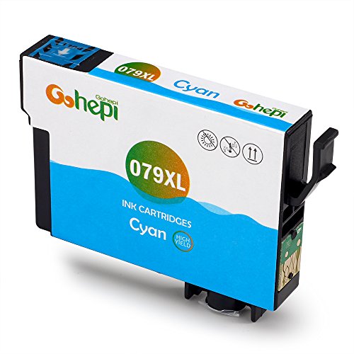 Gohepi T079XL Kompatibel für Tintenpatronen Epson T079 T0791 T0792 T0793 T0794 T0795 T0796, 7er-Pack Arbeiten mit Epson Stylus Photo PX830FWD PX820FWD PX730WD P50 PX720WD PX700W 1500W PX810FW PX710W 1400 PX660 PX650 Patronen - 3