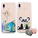 Produktbild 2X Handy Silikonhülle für Huawei P20 lite, Stoßfest Schutz Tasche Weich TPU Gel Bumper Etui Dünn Cover Case (Panda Fisch) Kratzfest Anti Fingerabdruck, mit 2 Tier Kable