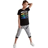 4 Cars Erkek &Ccedil;ocuk T-shirt Kapri Şort Takım