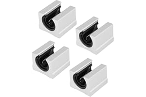 4 Sztuk SBR20UU 20mm Aluminiowe łożysko Liniowe Otwarte łożysko Kulkowe Ruchu Liniowego CNC Tuleja ślizgowa Blok Prowadnica Liniowa