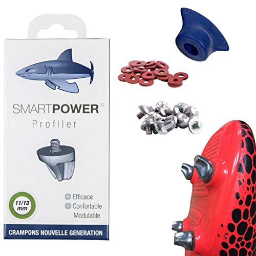 SMART POWER 12 Crampons de Football/Rugby Aluminium 11/13 mm pour Chaussures vissées sauf Predator Malice Ace Nemeziz Kakari Light A Visser sur Votre Chaussure Favorite !