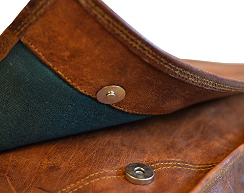 Gusti Leder nature „Max“ Umhängetasche 37 cm x 28 cm x 10 cm Laptoptasche 15,4″ College Ledertasche Vintage Braun U4 - 6