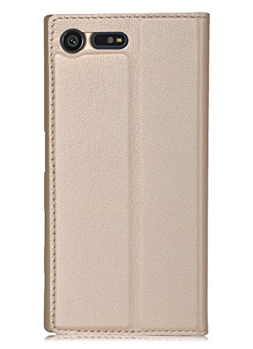 Sony Xperia X Compact Hülle,IVSO Hohe Qualität Advanced Shock Absorption Technology Case Folio Tasche Cover für Sony Xperia X Compact Smartphone 11,7 cm (4,6 Zoll) (Für Sony Xperia X Compact, Golden) - 6