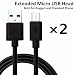 Produktbild NIUBEE Micro USB Kabel Pack-2 Power Line 1M+1.5M Perfektes Ladekabel für Rugged handy OutDoor Android Phone