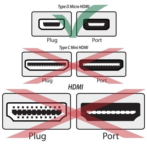 HDMI-Adapter (HDMI Female auf Micro HDMI Typ D Male, geeignet fÃ¼r Smartphones, z.B. EVO 4G)