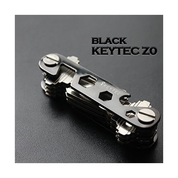 KEYTEC Compact Key Organizer (12-16 Keys) - Holder with Built-in Tools - Bottle Opener/Phone Stand - Gold Frame Plus Anti Loosening Washer - Great Gift – Bild 3