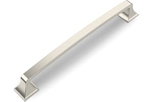 Amerdeco 10 Stück Möbelgriffe Gebürsteter Nickel 160mm Lochabstand Zinklegierung Griffe für Küchenschränke Schrankgriffe Schubladengriffe Türgriffe für Küchenschränke Kleiderschrank UK0015