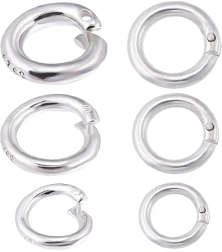 Beebeecraft 1 Scatola 60 Pezzi 4mm 5mm 6mm 925 Argento Sterling Anello Singolo Anelli di Salto Aperti Connettori Anelli di Gioielli per Orecni Fai Da Te Collana Bracciale Creazione di Forniture