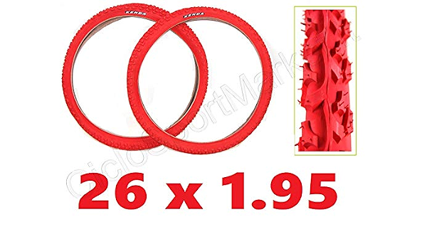 KENDA 2 x Copertone 26 X 1.95 Rosso + 2 x Camera d'Aria 26 x 1.95 VALVOLA  Italiana Standard per Bici Mountain Bike/MTB + Consegna 24 Ore : Amazon.it:  Sport e tempo libero