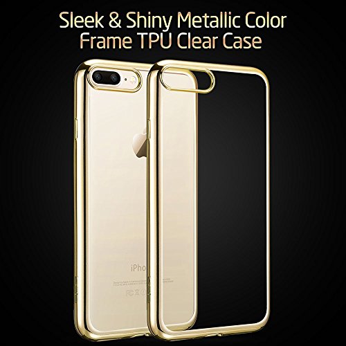 iPhone 7 Plus Funda  ESR Suave Carcasa iPhone 7 Plus Case Cover Silicona Funda para Apple iPhone 7 Plus 5 5 - Champ  n Oro