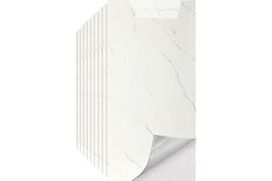 Swehooirt Fliesenaufkleber Marmoroptik 30 Stück, 60cm x 30cm Klebefliesen Wasserfest, Selbstklebende Wandpaneele mit Steinoptik für Küche und Badezimmer (Aschweiß)