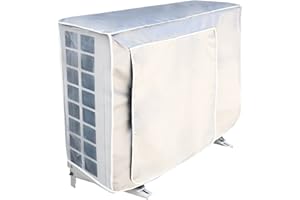 HYXODJY Housses de Climatiseur pour I'hiver Cache Climatiseur Exterieur- Étanche à la Poussière et à la Neige-Protection Contre la Pluie et le Soleil-En Tissu Oxford-pour Unité Externe 1.5P (80 * 26 * 57CM)