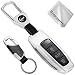 Produktbild First2savvv Aluminium Auto Fernbedienung Schlüssel Hülle für Audi keyless remote control Smart Key Holder A/S/Q SERIES A4L A5 A6L A7 A8 Q5 SQ5 S5 S6 S7 S8 RS5 RS7 + Schlüsselanhänger - CAR-Audi-A8-K-16