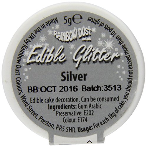 Preisvergleich Produktbild Rainbow Dust Edible Glitter, Silber, 5 g