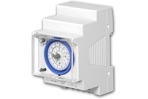 Mekanisk timer, DIN-skena, analog | 24-timmars dagligt program | 15-minuters kopplingsintervall | 16A
