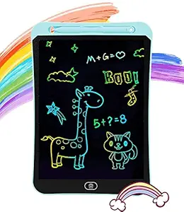 AKSHAR IMPEX Colourful Screen LCD Writing Tablet Pad 8.5 Inch Color Line E-Writing Electronic Board and Scribble MeMO Notes with 2 Magnet for Kids and Adults at Home,School and Office Multicolor