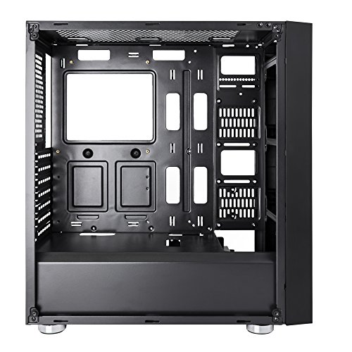 Mars Gaming MC7 - Caja de Ordenador Gaming  semitorre  ATX  Incluye 3 Ventiladores Frontales RGB 120mm  VGA hasta 341mm  Cristal Templado  Apta para Refrigeraci  n L  quida   Negro