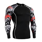 Fitibest Camiseta de Compresiòn Hombre Manga Larga para Running,Fitness