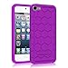 Produktbild Fintie iPod Touch 6 / iPod Touch 5 Hülle - [Bienenstock Serie] Leichte Rutschfeste Stoßfeste Silikon Schutzhülle Tasche Case Cover für Apple iPod Touch 5 6 Generation, Violett