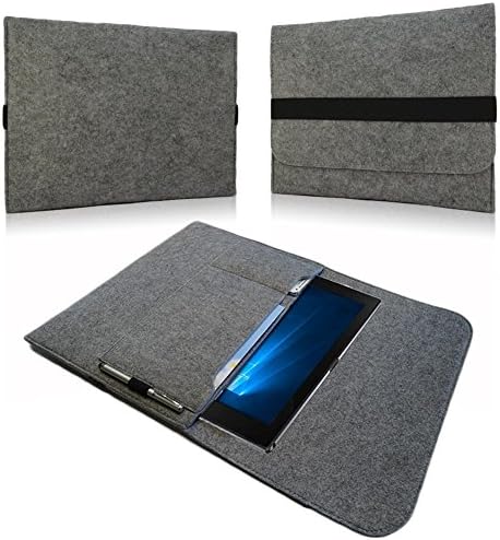 NAUC Case for Acer Switch Alpha 12 Felt Sleeve Protective Laptop Case Cover Notebook Made of Felt in Grey with Inner Pockets Secure Closure