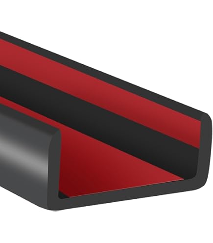 EUTRAS Edge protection, 10 m, 3-6 mm, black, holds without glue, perfect for plates and work protection, protects and sharpens edges, top industrial quality, made in Germany