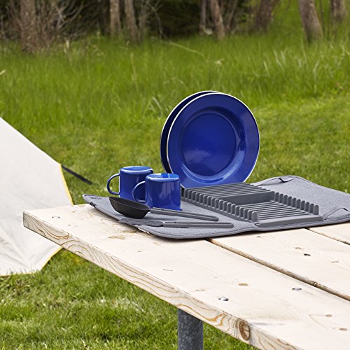 Umbra 330720-149 Udry selbsttrocknende Abtropfmatte mit Abtropfgestell, zusammenfaltbar, dunkelgrau - 4