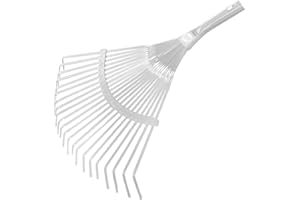 Amig - Besenkopf aus Metall für den Gartenbau | Mit 22 Verstellbaren Stacheln und Lamellen aus Stahl | Rechen zur Rasenreinigung | Laub- und Gartenerde | Verstellbar von 30 bis 50 cm