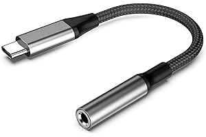 TECH SENSE LAB USB C to 3.5mm Jack, Type C to Headphone Adapter Aux Digital Audio Earphone Adaptor,Audio Dongle,Hi-Res DAC Chip,Compatible with iPhone 15 Pro/Max,Samsung Galaxy S24 S23,Pixel 8,iPad Pro