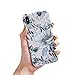 Produktbild CXvwons Hülle für iPhone XS MAX, Hülle Case für iPhone X XS Schutzhülle 3D Kunstblumen Kratzfest TPU Silikon Bumper für iPhone XR Handyhülle Schutzhülle tasche für iPhone XS MAX (iPhone X/XS, Blume 8)