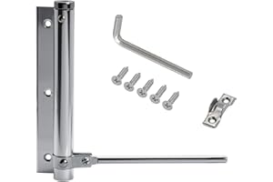 Stahlia Automatischer Türschließer Glanz (1 Stück) Türdämpfer 55 KG Schließkraft Zimmertür Haustür Gartentor Scharnier Stangentürschließer