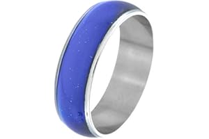 Ogquaton Wärmeempfindliches Gefühl 12 Farbänderungen Endless Band Mood Ring Größe 9 Beste Wahl